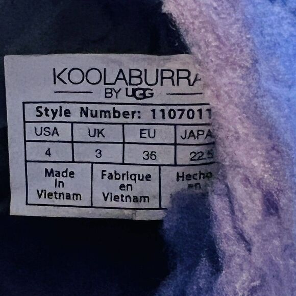 Ugg Koolaburra Star Mini Lined Sheepskin Boots Purple Kids Youth Size 4 - Picture 11 of 11